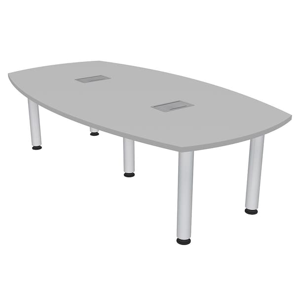 45 in W, 84 in L, 29 in H, Engineered Wood Top, Grey